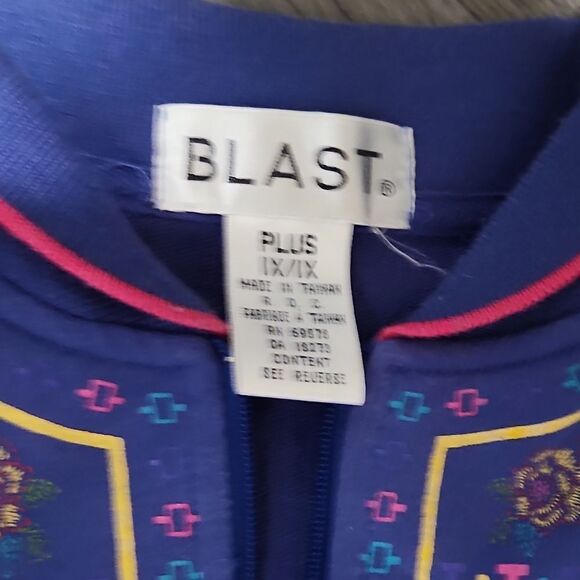 Vintage Blue 3/4 Zip Pullover - Picture 5 of 7